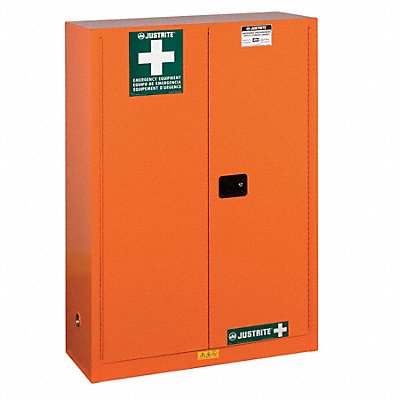 JUSTRITE 860001 Cabinet Emerg. Preparedness 65x43x18 In.