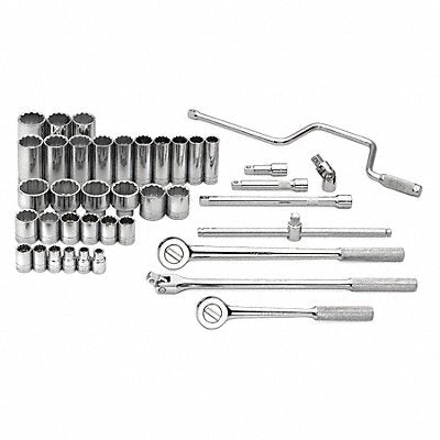 SK PROFESSIONAL TOOLS 4140 Socket Wrench St Chrome 12Pt 3/8 - 1 1/2 in