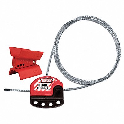 MASTER LOCK S3921 Butterfly Valve Lockout Universal Red