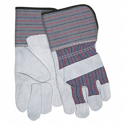 MCR SAFETY 12011 Leather Palm Gloves Cowhide L PR