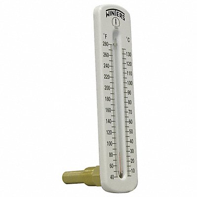 WINTERS TSW173LF Thermometer Analog 40-280 degF 1/2in NPT