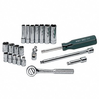SK PROFESSIONAL TOOLS 4921 Socket Wrench St Chrome 6Pt 3/16 - 1/2 in
