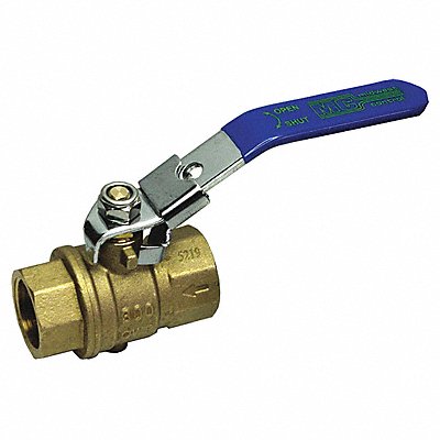 GRAINGER 6GD06 Manual 2-Way Ball Valve NPT Brass