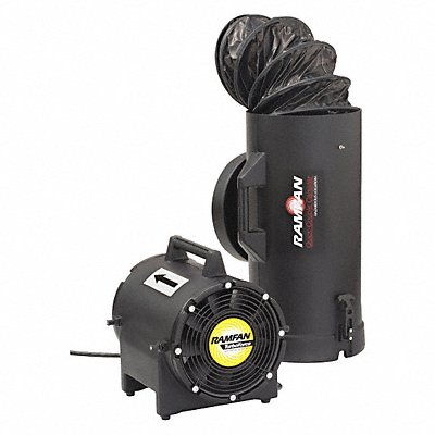 RAMFAN UB20XX Conf.Sp.Fan w/duct Ex-Prf 8In 1/4HP 230V