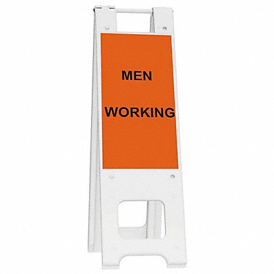 GRAINGER 150WHLGK1084OBEG Barricade Sign Men Working 45 in H