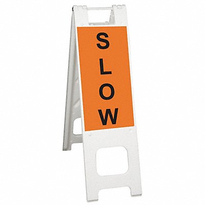 GRAINGER 150WHLGK1133OBEG Barricade Sign Slow (Vertical) 45 in H