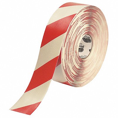 MIGHTY LINE 3RWCHVRED Floor Tape Red/White 3 inx100 ft Roll