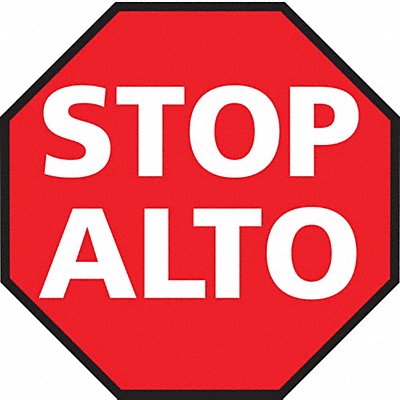 MIGHTY LINE STOPALTOR24 Floor Sign 24inx36in HeavyDuty Composite