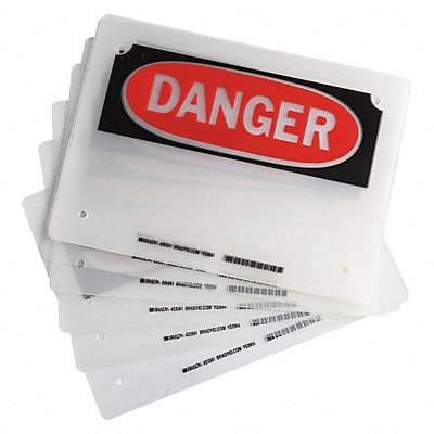 BRADY 23361 Laminating Pouches 11inLx8inW Poly PK10