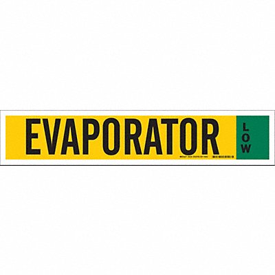 BRADY 90350 Ammonia Pipe Markrs Evaporator Low 4in H