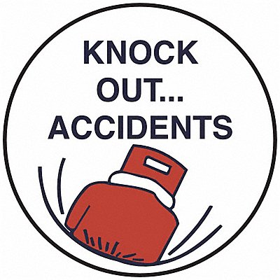 BRADY 42247 Hard Hat Emblem Label 2in. dia Vinyl PK4