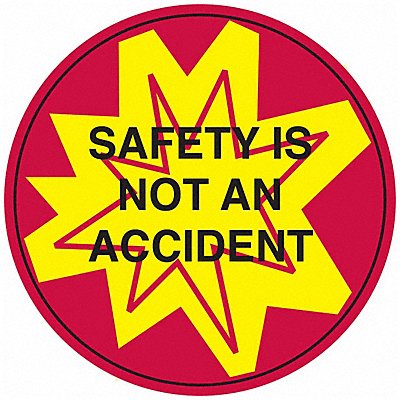 BRADY 42272 Hard Hat Emblem Labl 2in. Dia Vinyl PK4