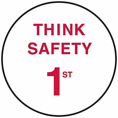 BRADY 42283 Hard Hat Emblem Labl 2in. Dia Vinyl PK4