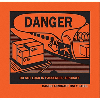 BRADY 63239 DOT Label Aircraft 4-3/4 W PK500