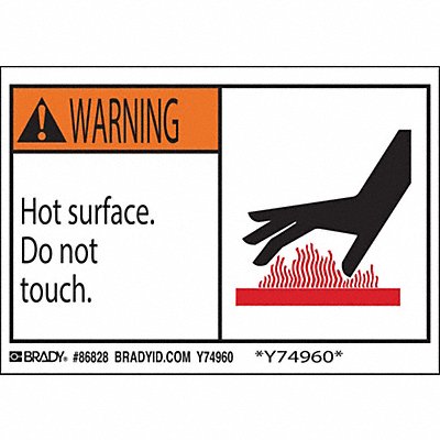 BRADY 86828 Label 3 1/2 inx5 in Polyester PK5