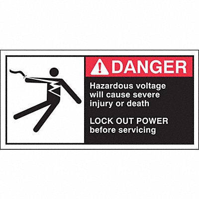 BRADY 96157 Sign 2 1/2 in x 5 in Polyester PK5