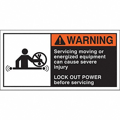 BRADY 96163 Sign 2 1/2 in x 5 in Polyester PK5