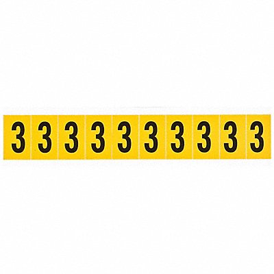 BRADY 15303 Number Label 1in.H Character Vinyl