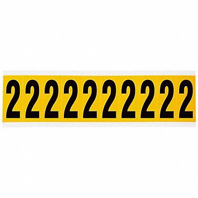BRADY 15342 Number Label 1-15/16in.H Character Vinyl