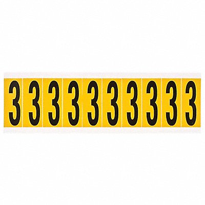 BRADY 15343 Number Label 1-15/16in.H Character Vinyl