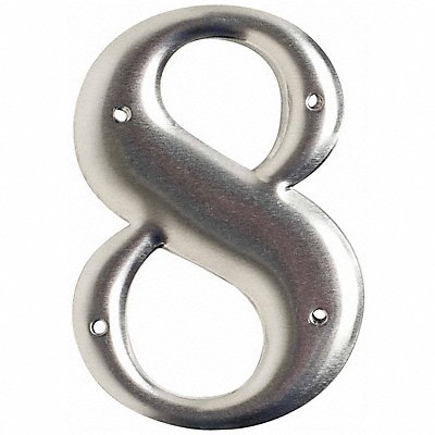 BRADY 16008 Aluminum Number 3in.H Character PK10