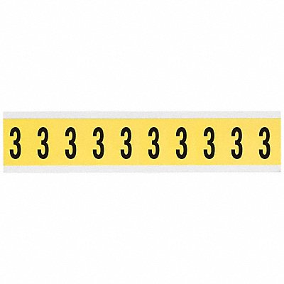 BRADY 34303 Number Label 1in.H Character Vinyl Cloth
