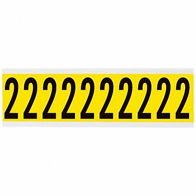 BRADY 34402 Number Label 1-15/16in.H Character Vinyl