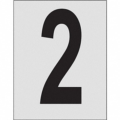 BRADY 59002 Number Label 1in.H Character PK25