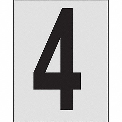 BRADY 59004 Number Label 1in.H Character PK25