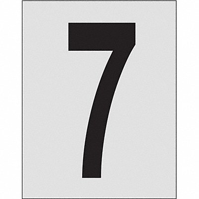 BRADY 59007 Number Label 1in.H Character PK25