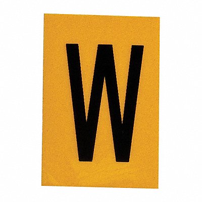 BRADY 5920W Letter Label 1in.H Character PK25