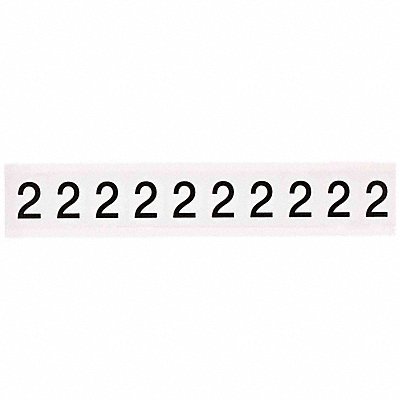 BRADY 97132 Number Label 1-1/2 H 1-1/6 W PK10