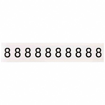 BRADY 97138 Number Label 1-1/2 H 1-1/6 W PK10