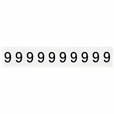 BRADY 97139 Number Label 1-1/2 H 1-1/6 W PK10
