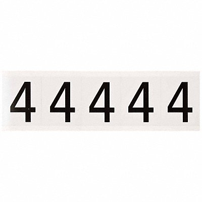 BRADY 97144 Number Label 2-1/4 H 1-13/16 W PK5