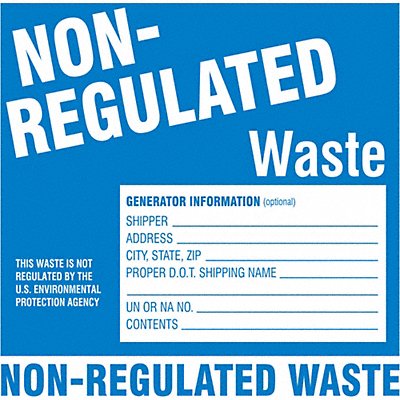 BRADY 121158 DOT Handling Label Waste 6 Label W PK50
