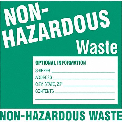 BRADY 60447 DOT Handling Label Waste 6 W PK100