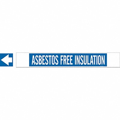 BRADY 5632HPHV Pipe Marker Asbstos Free Insulation 24in W