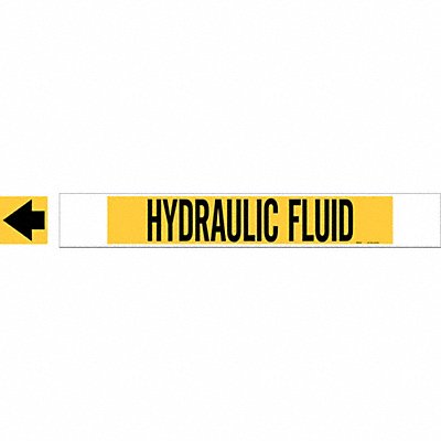 BRADY 5710HPHV Pipe Marker Hydraulic Fluid 4in H 24in W