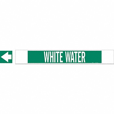 BRADY 5793HPHV Pipe Marker White Water 4 in H 24 in W