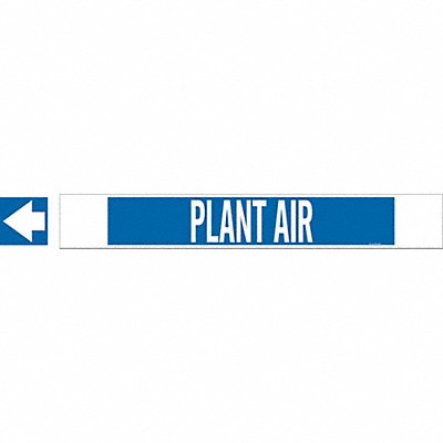 BRADY 5845HPHV Pipe Marker Plant Air 4 in H 24 in W