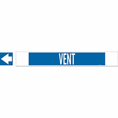 BRADY 5855HPHV Pipe Marker Vent 4 in H 24 in W