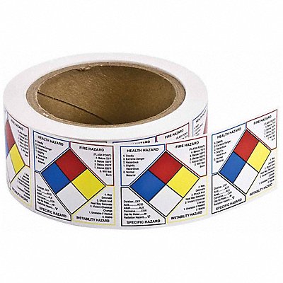 BRADY 53067 Right-to-Know Label 2 H 2 W PK500