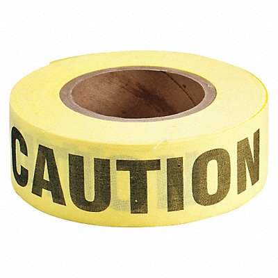 GRAINGER 91082 Barricade Tape Yellow 200 ft L 2 in