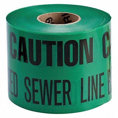 GRAINGER 91299 Undrgrnd Mrkng Tape Green 1000 ft L 6 in