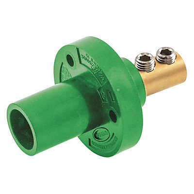 HUBBELL HBL15MRGN Receptacle Male Green 8-2 150AC/DC