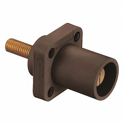 HUBBELL HBLMRSBN Receptacle 4 to 4/0 Male Brwn Taper