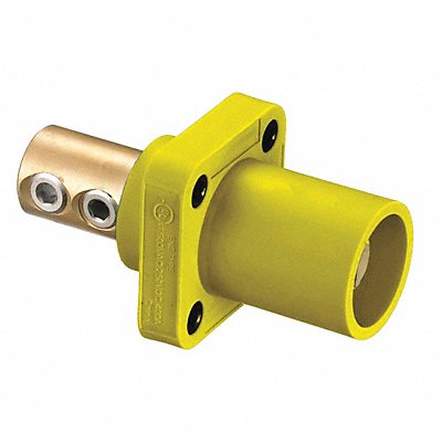 HUBBELL HBLMRY Receptcle Male Yellow 4 to 4/0 Double Set