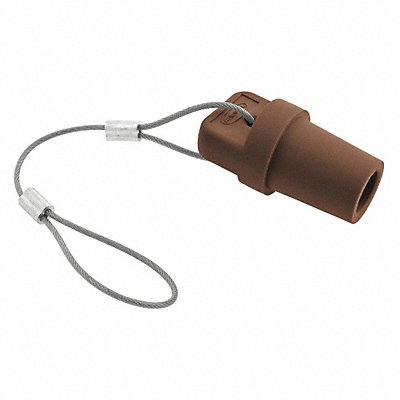HUBBELL HBLMCAPBN Single Pole Connector Cover Male Brown