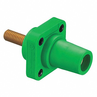 HUBBELL HBLFRSCGN Receptacle GrnFemale Stud.Taper Nose